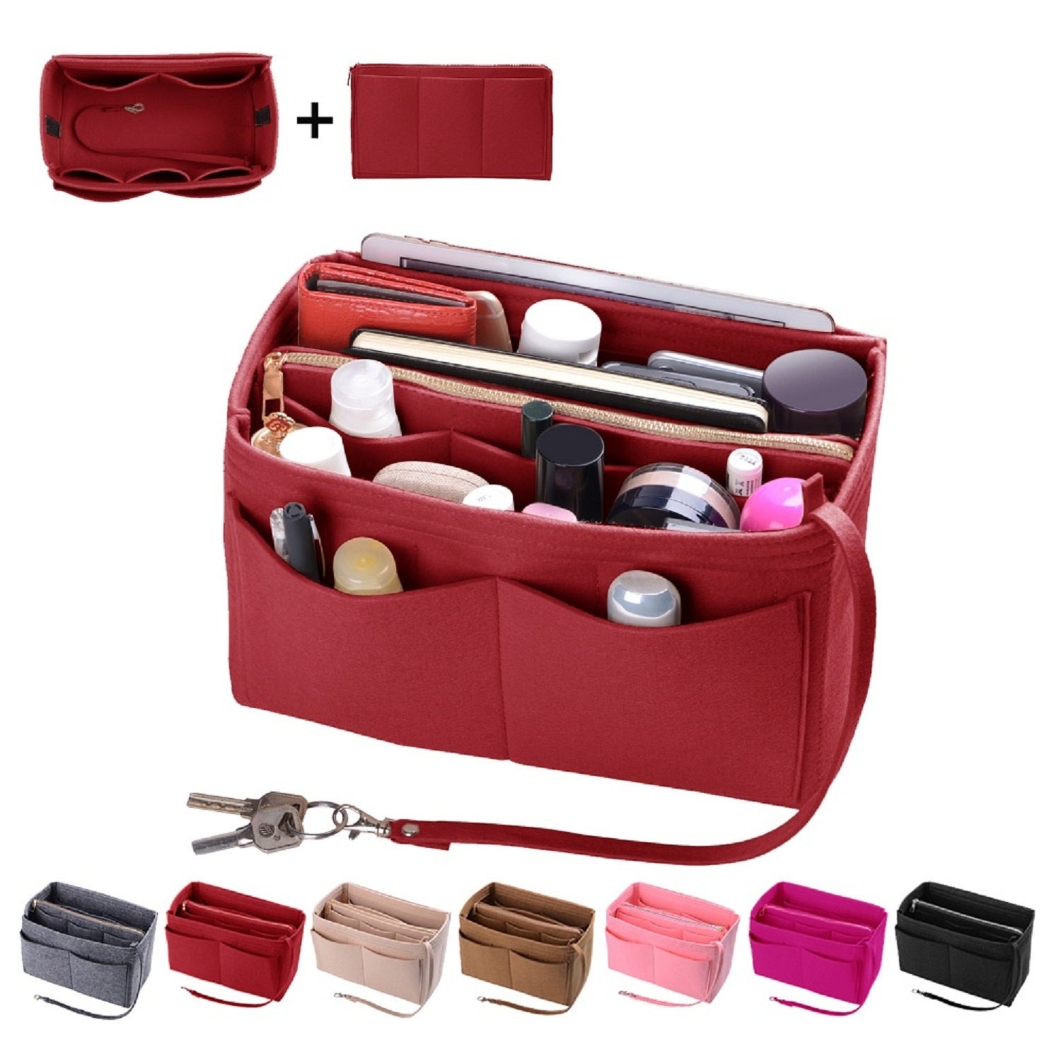 Taschenorganizer für LV Speedy Neverfull Tote – 6 Größen, Filz-Tascheneinsatz mit Reißverschluss product image 16