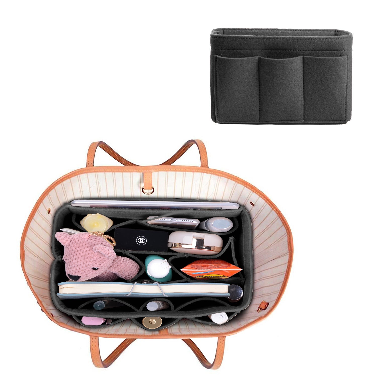 INNERBAG Taschenorganizer mit genähtem Boden für LV Speedy 35 und Neverfull MM – Groß product image 33