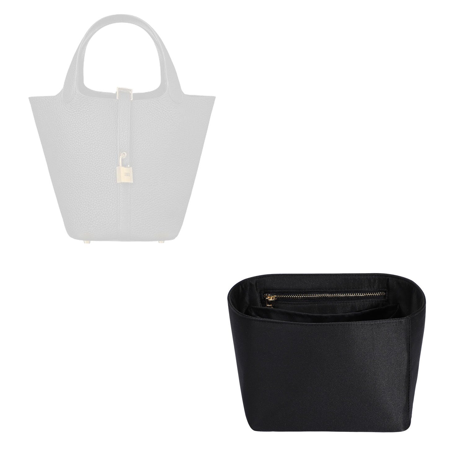 Seidiger Taschenorganizer für Hermes Picotin, Tascheneinsatz für Luxus-Tote, passend für Picotin 18 / 22 product image 7