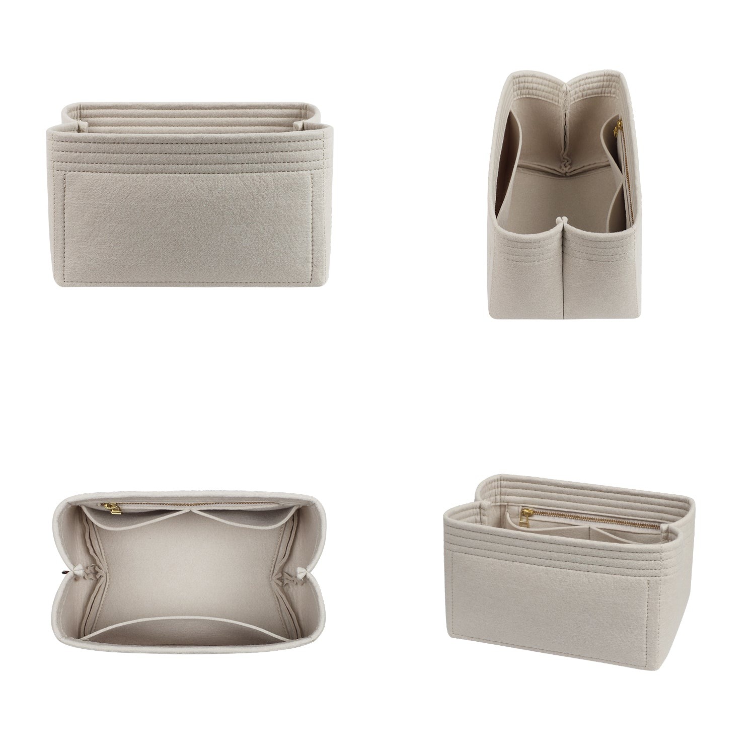 Premium Geldbörsen-Organizer für die LV Bella Bag – 4 Fächer, Filz, YKK-Reißverschlüsse product image 2