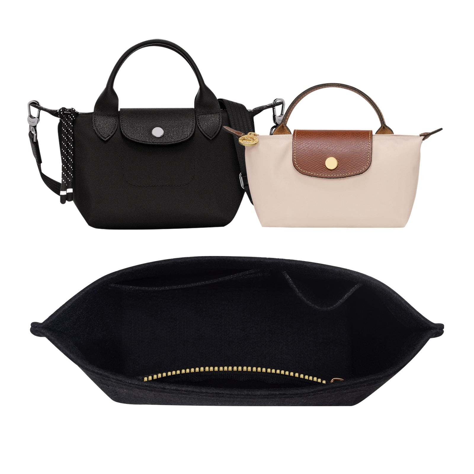 Taschenorganizer-Einlage für Longchamp Le Pliage Mini und Xtra XS Handtasche, Xtra XS Pouch product image 2
