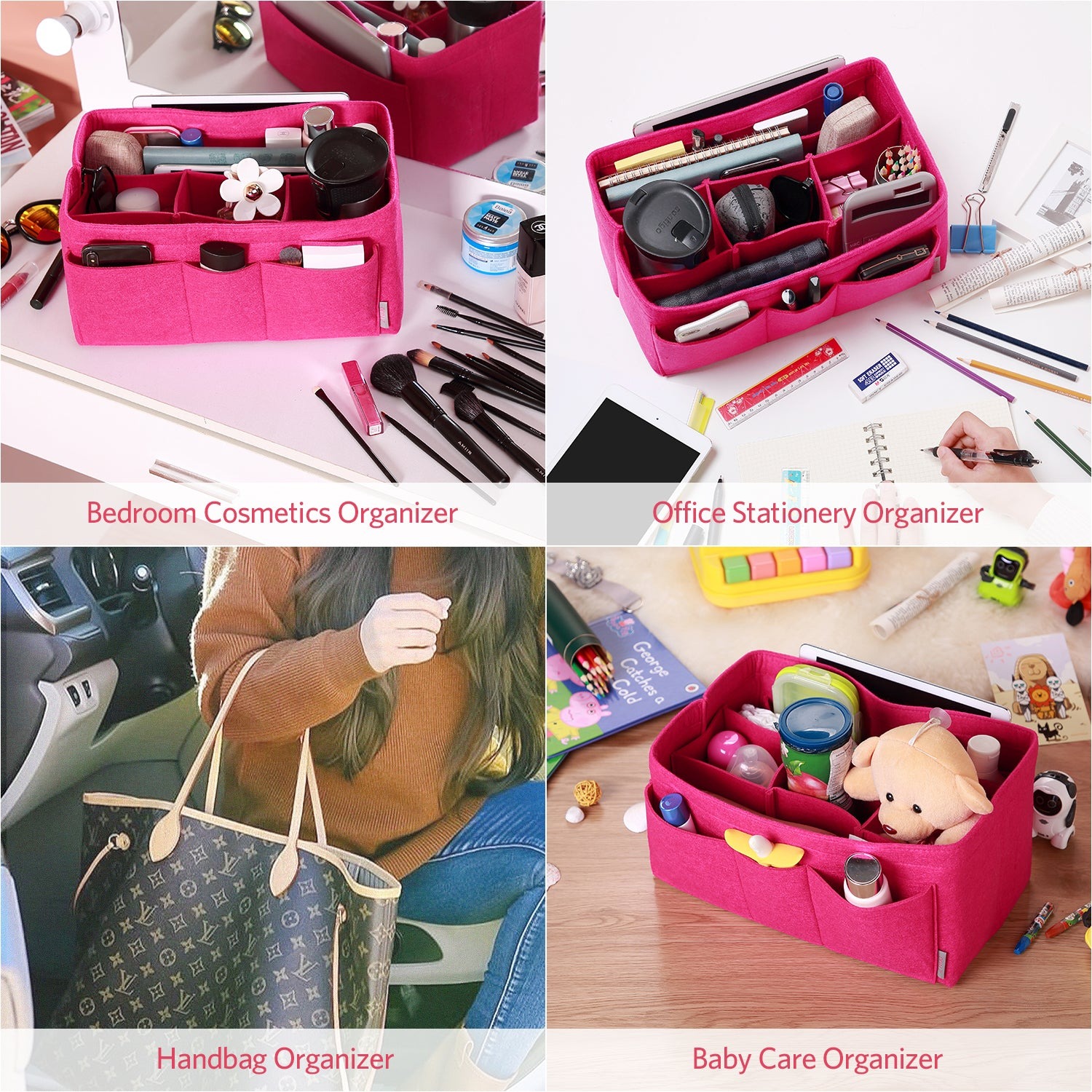 Filzeinlage-Beutelorganizer für Handtasche – Passt für LV Speedy 25 / 30 / 35 / 40, Neverfull MM / GM product image 88