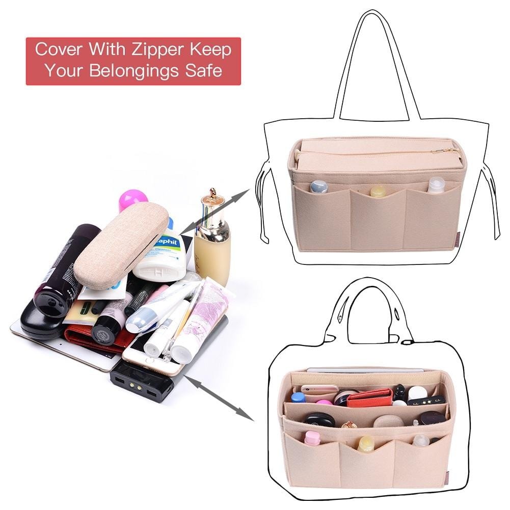 Organizer für Handtaschen mit abnehmbarem Reißverschlussdeckel für St. Louis PM und GM – Filzeinlage mit 9 Fächern product image 7