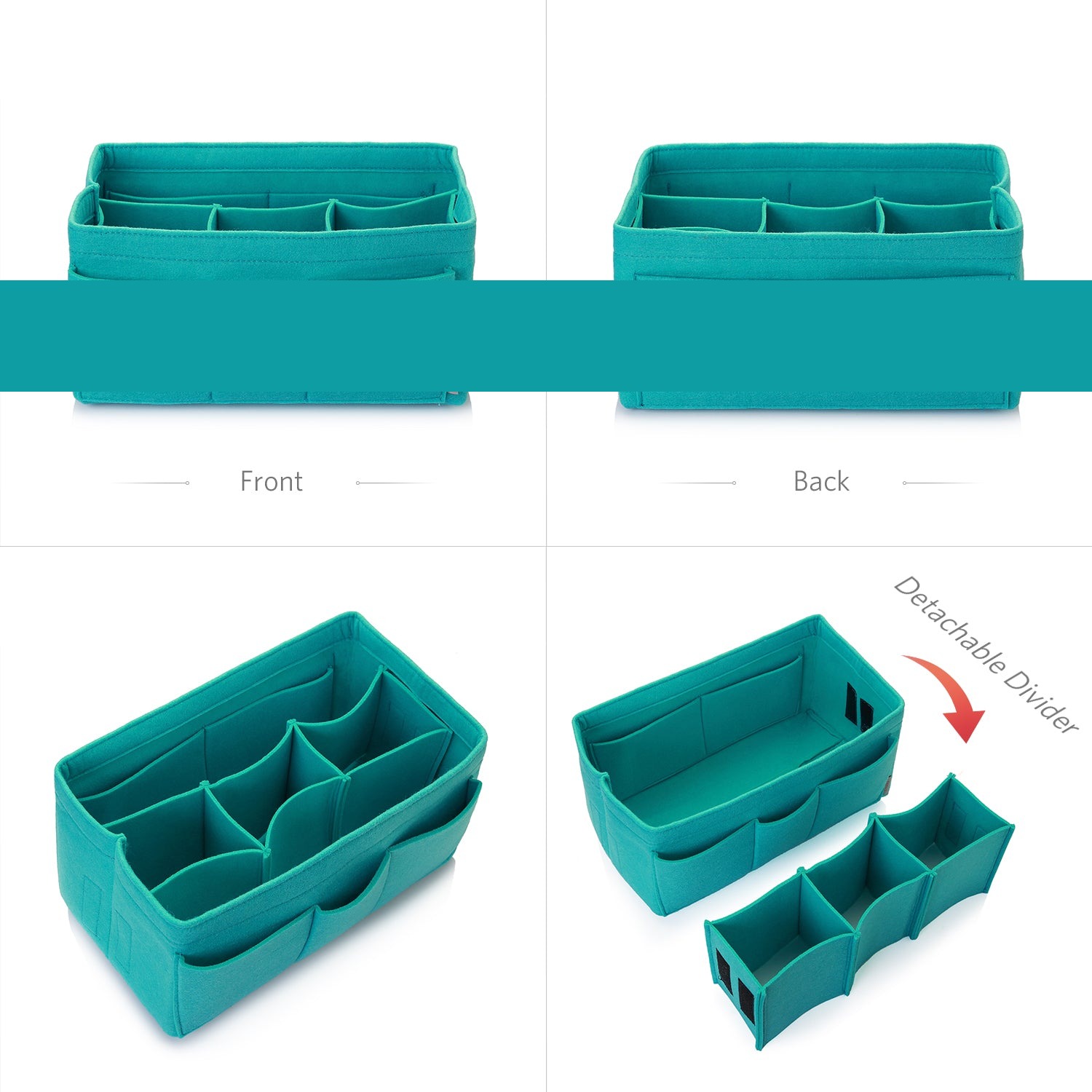 Filzeinlage-Beutelorganizer für Handtasche – Passt für LV Speedy 25 / 30 / 35 / 40, Neverfull MM / GM product image 101