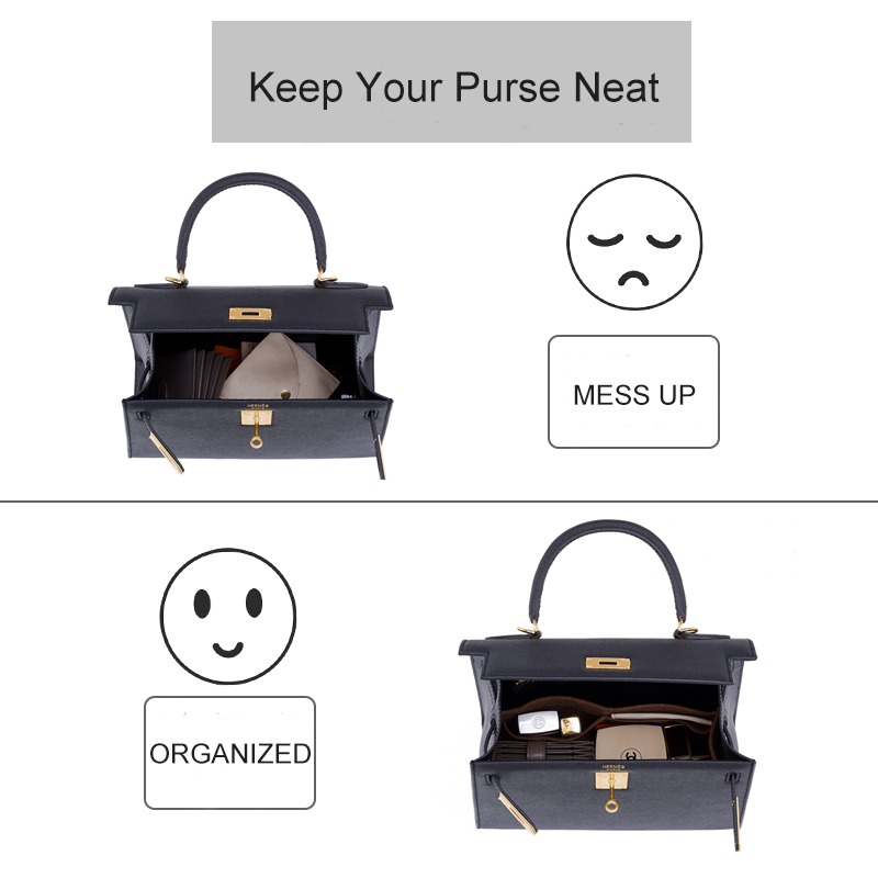 Taschenorganizer für Hermes Kelly 25 / Kelly 28 / Kelly 32 / Kelly 35 Perfekt – Einlage aus Premium-Filz product image 6