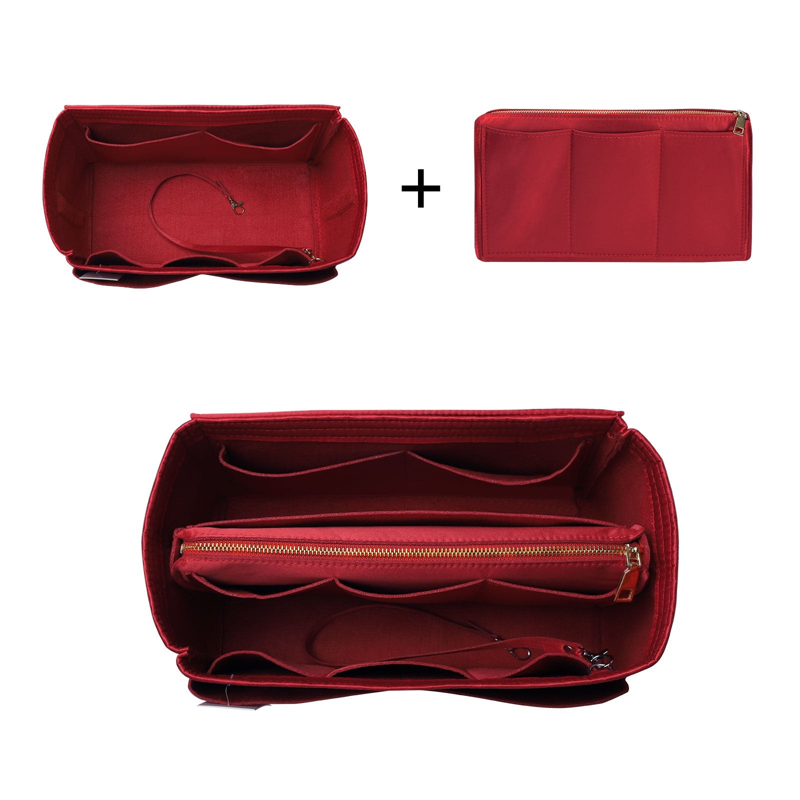 Taschenorganizer für LV Speedy Neverfull Tote – 6 Größen, Filz-Tascheneinsatz mit Reißverschluss product image 136