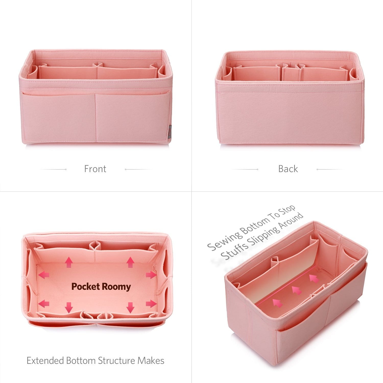 Filz Handtaschen-Organizer – Extra Large (passt für Speedy 40 / Neverfull GM) product image 52