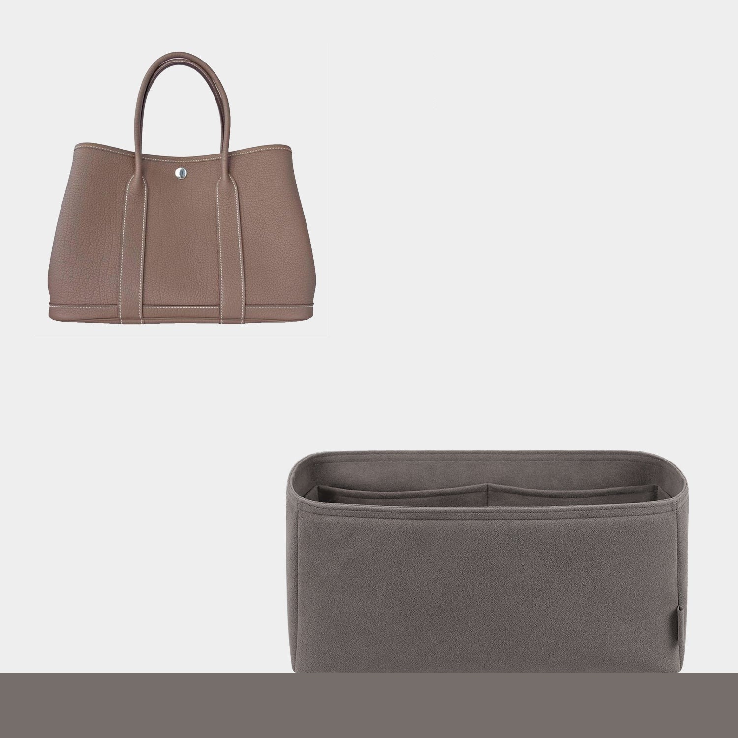 Organizer für Hermes Garden Party Mini / 30 / 36 – 4 Fächer, Material aus dem Luxusauto-Innenraum product image 11