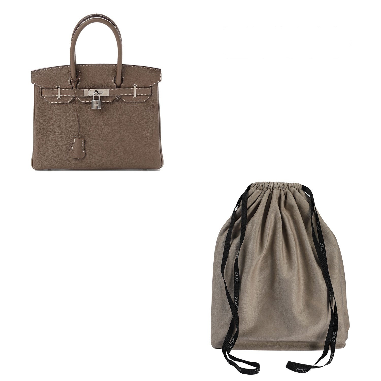 Staubbeutel für Handtasche Leichtgewichtiger staubdichter Kordelzug-Beutel – Passend für Birkin, Kelly, Picotin & mehr