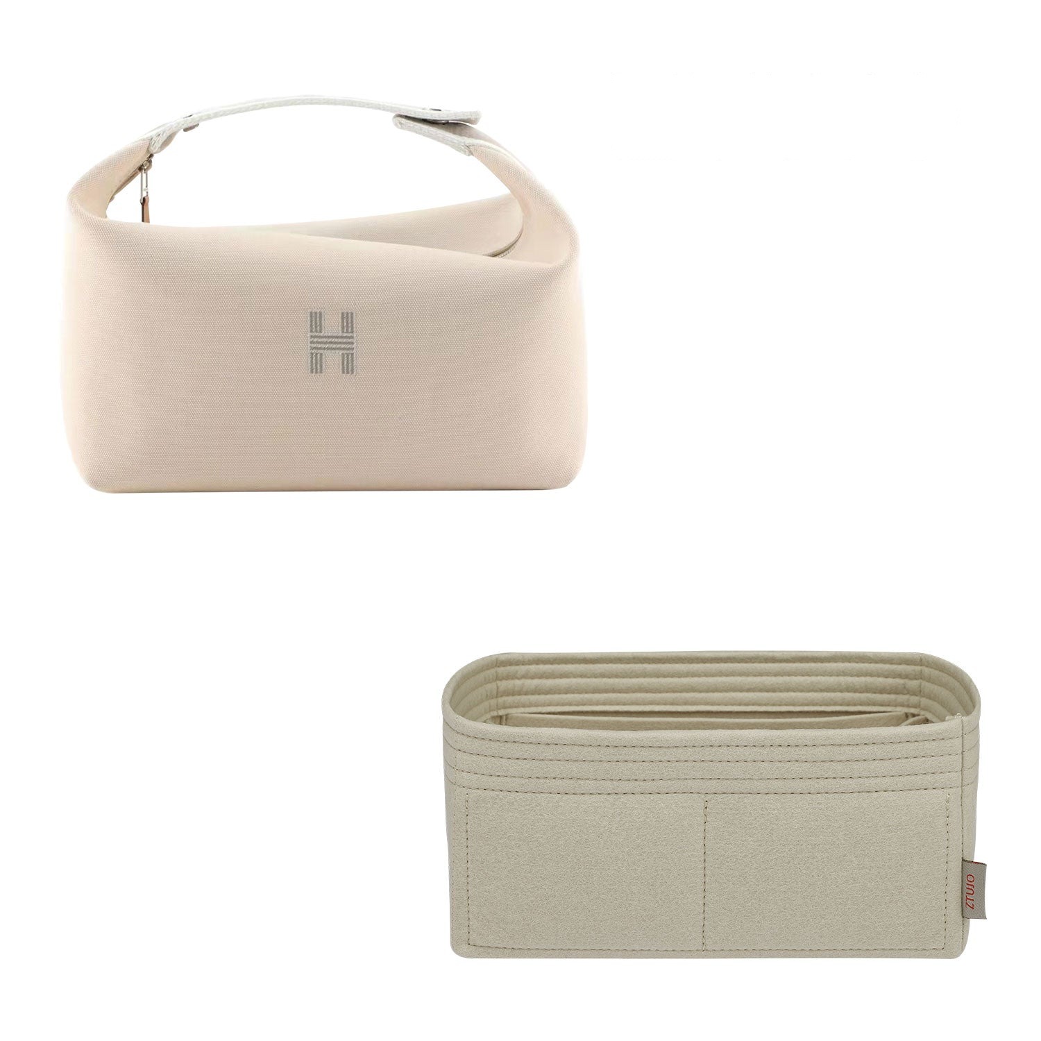 Organizer für Hermès Trousse Bride-A-Brace Small / Large – 5 Fächer, Filzeinlage