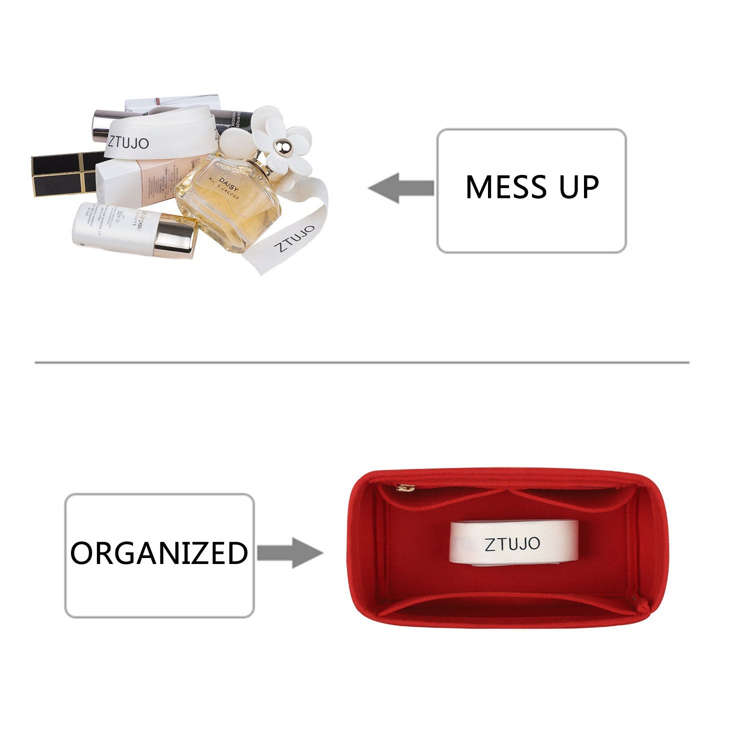 Premium Geldbörsen-Organizer für LV Speedy 20 – ultrasofter Filz, 4 Fächer, YKK-Reißverschlüsse product image 4