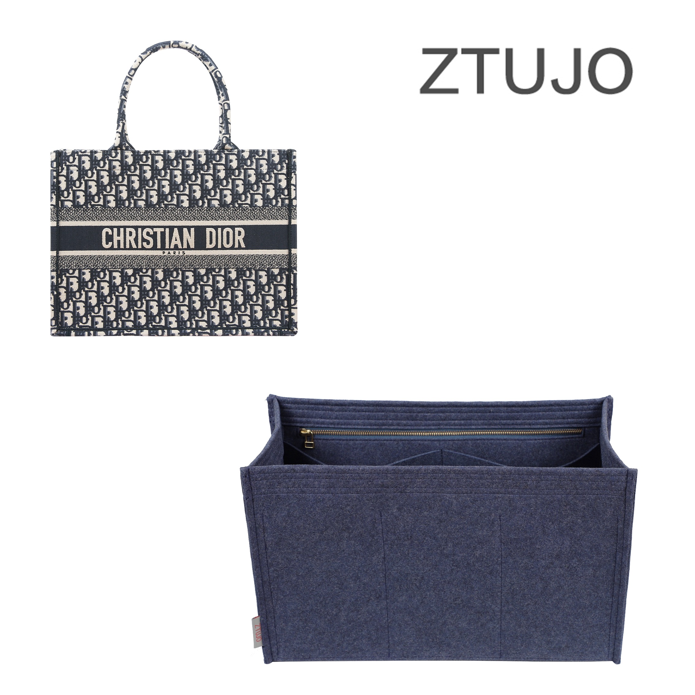 Taschenorganizer für Dior Book Tote Mini 22,5 cm / 2022 Neue kleine Größe 26,5 cm / Mittel 36 cm / Groß 42 cm product image 2