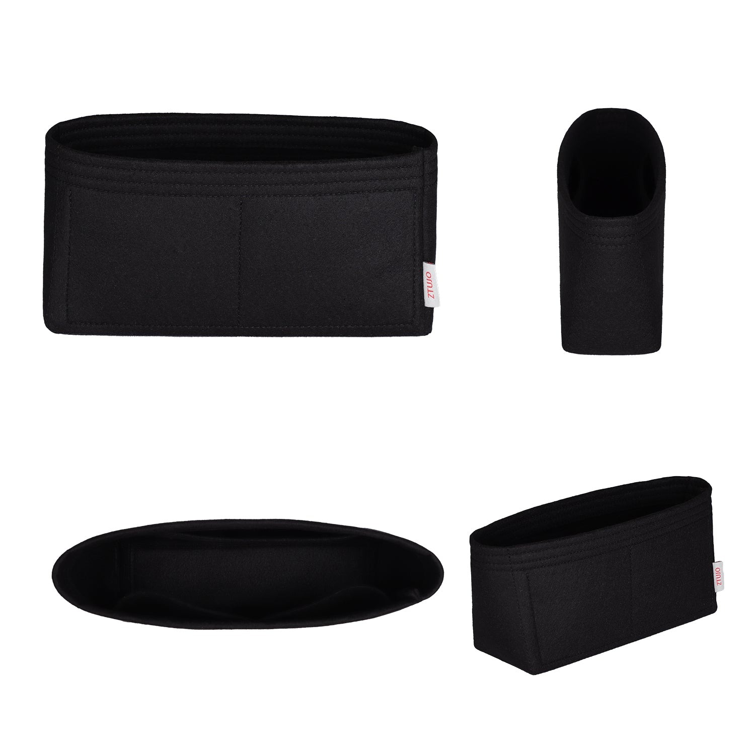 Taschenorganizer für LV Diane – 3-taschen Filzeinlage (Schwarz / Individuelle Farbe) product image 2