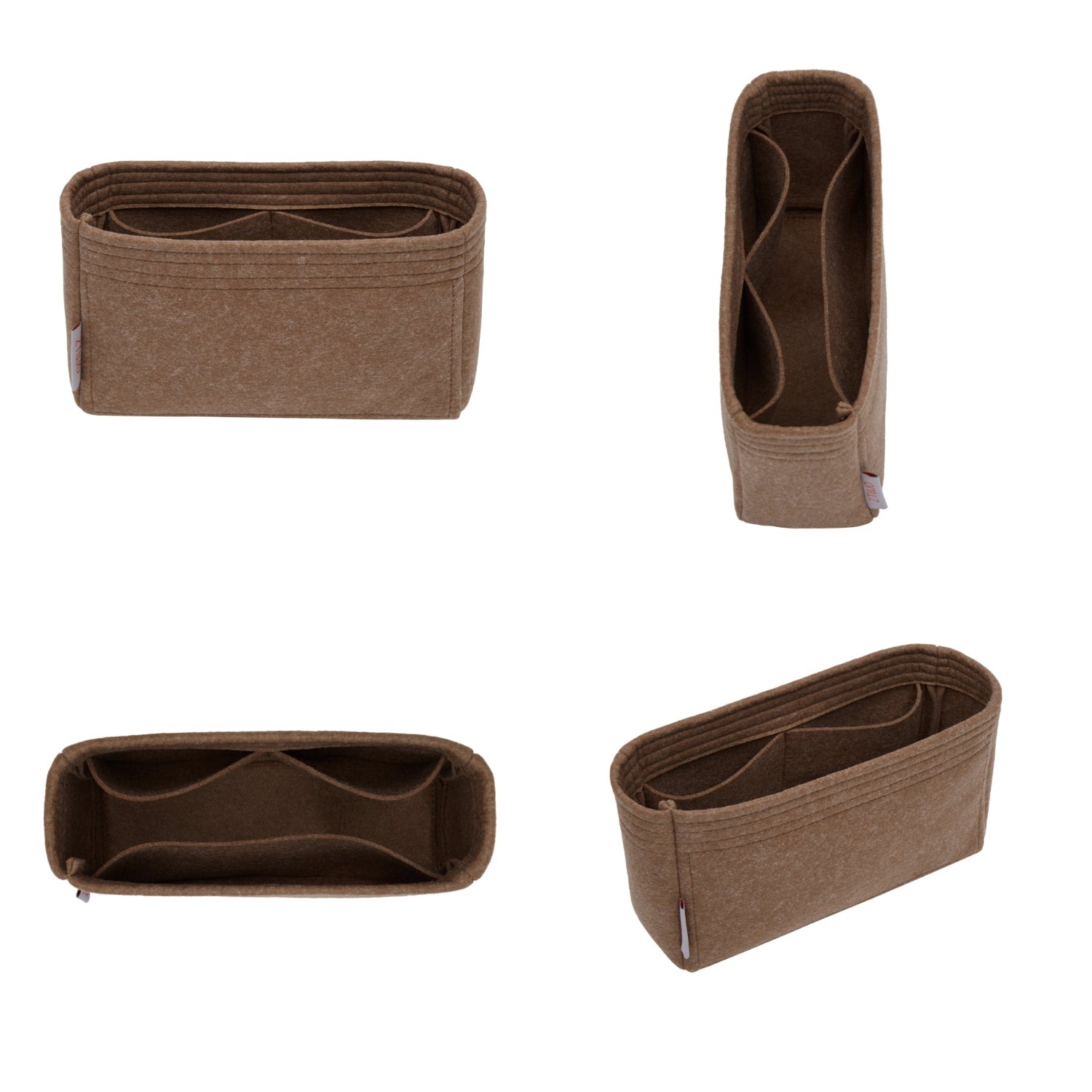Premium Handtaschen-Organizer für Hermes Plume 20 – 3 Fächer, weicher Filz detail image 1