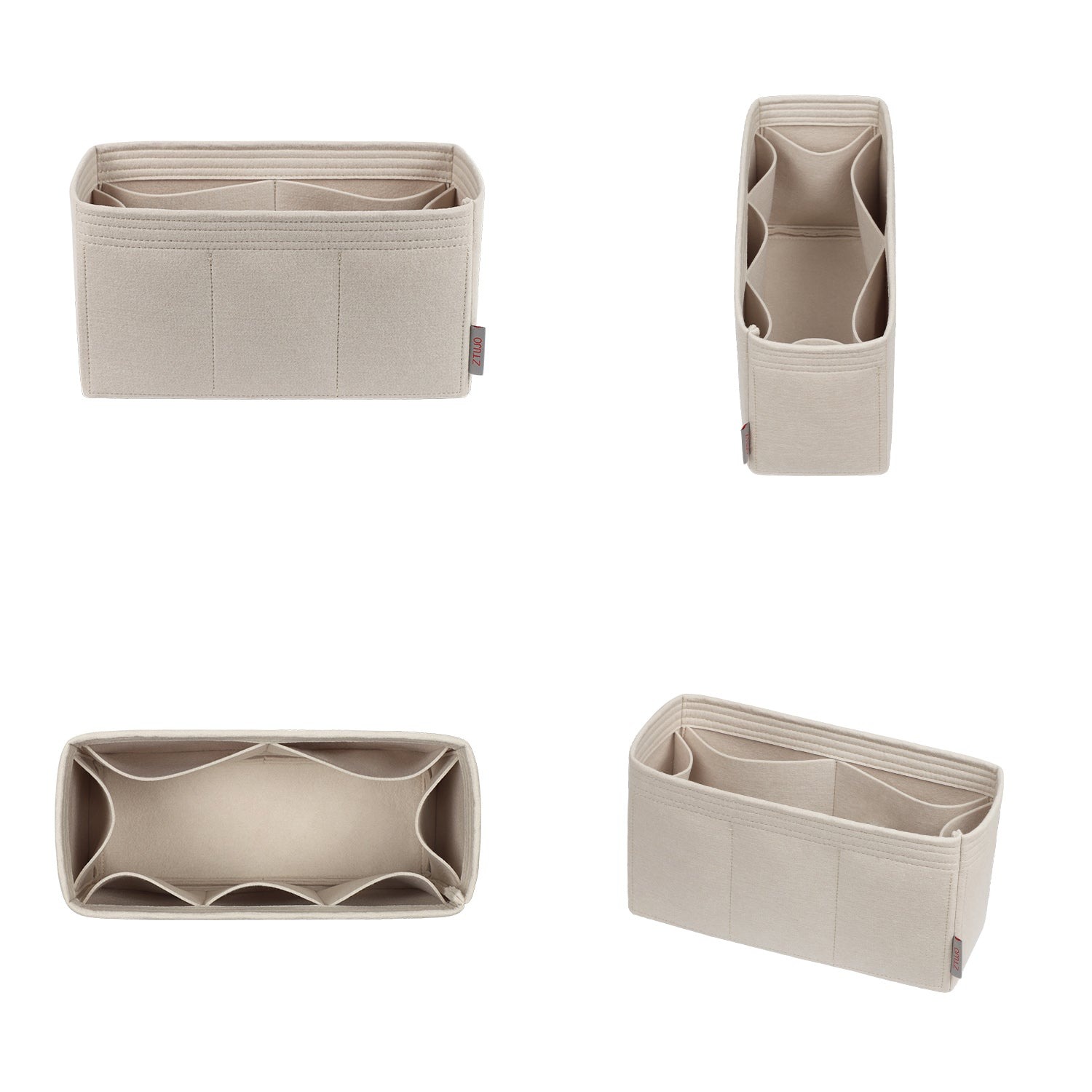 Einsatz für Dior Camp Bag – 7-taschiger Filzeinsatz, Warmgrau oder individuell product image 2