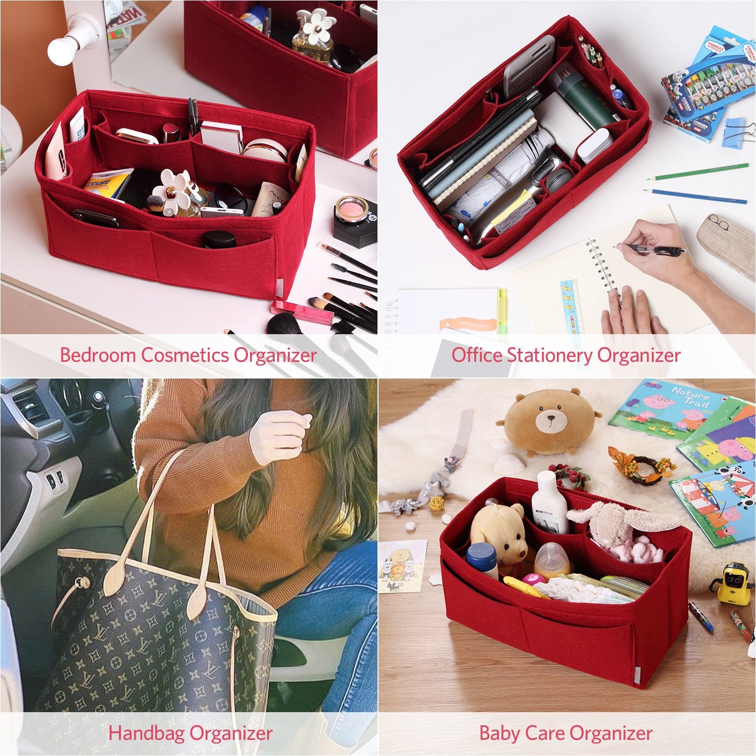 Filz Handtaschen-Organizer – Extra Large (passt für Speedy 40 / Neverfull GM) product image 28