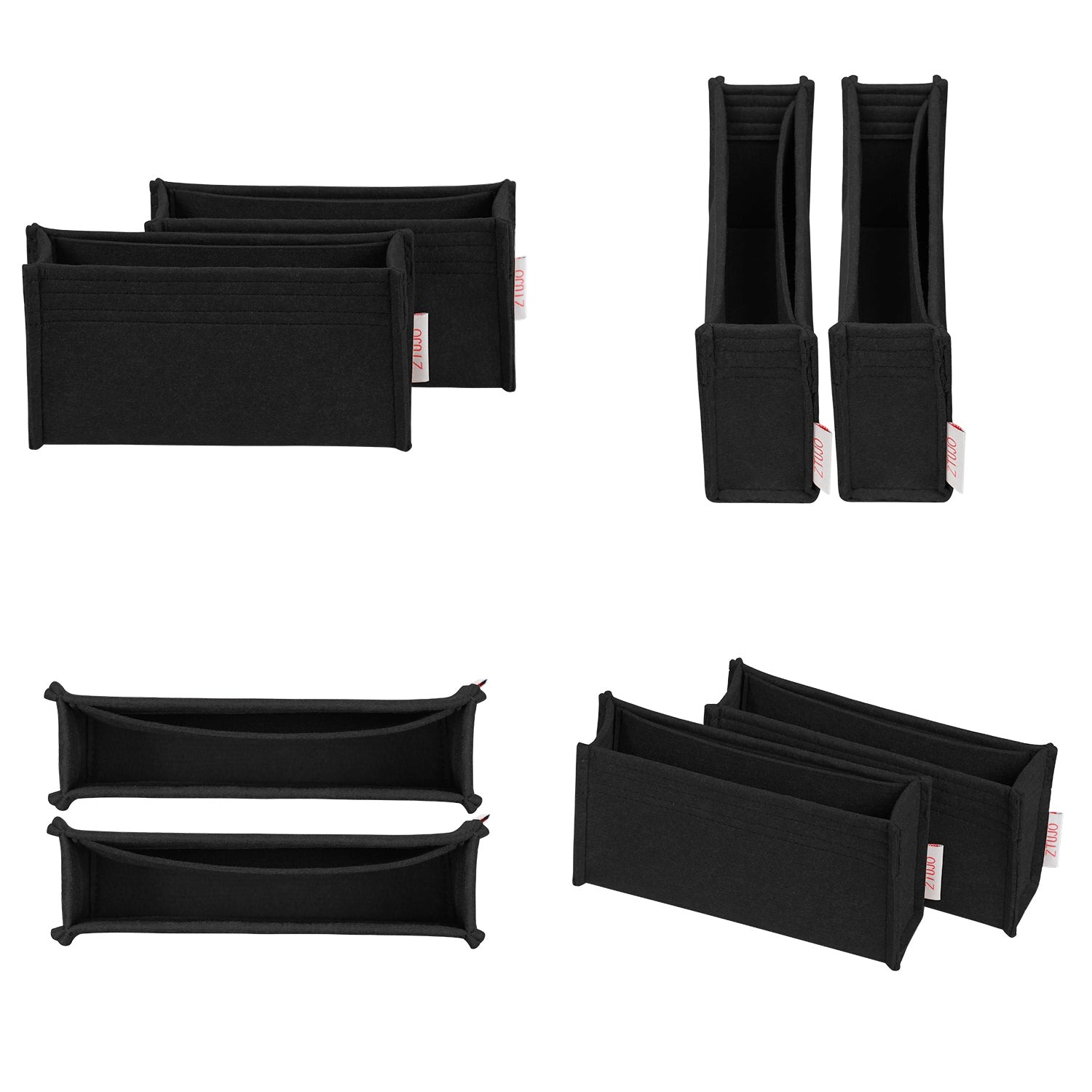 Premium Geldbörsen-Organizer für LV Dauphine Mini / Medium – 2 Fächer, weicher Filz detail image 2