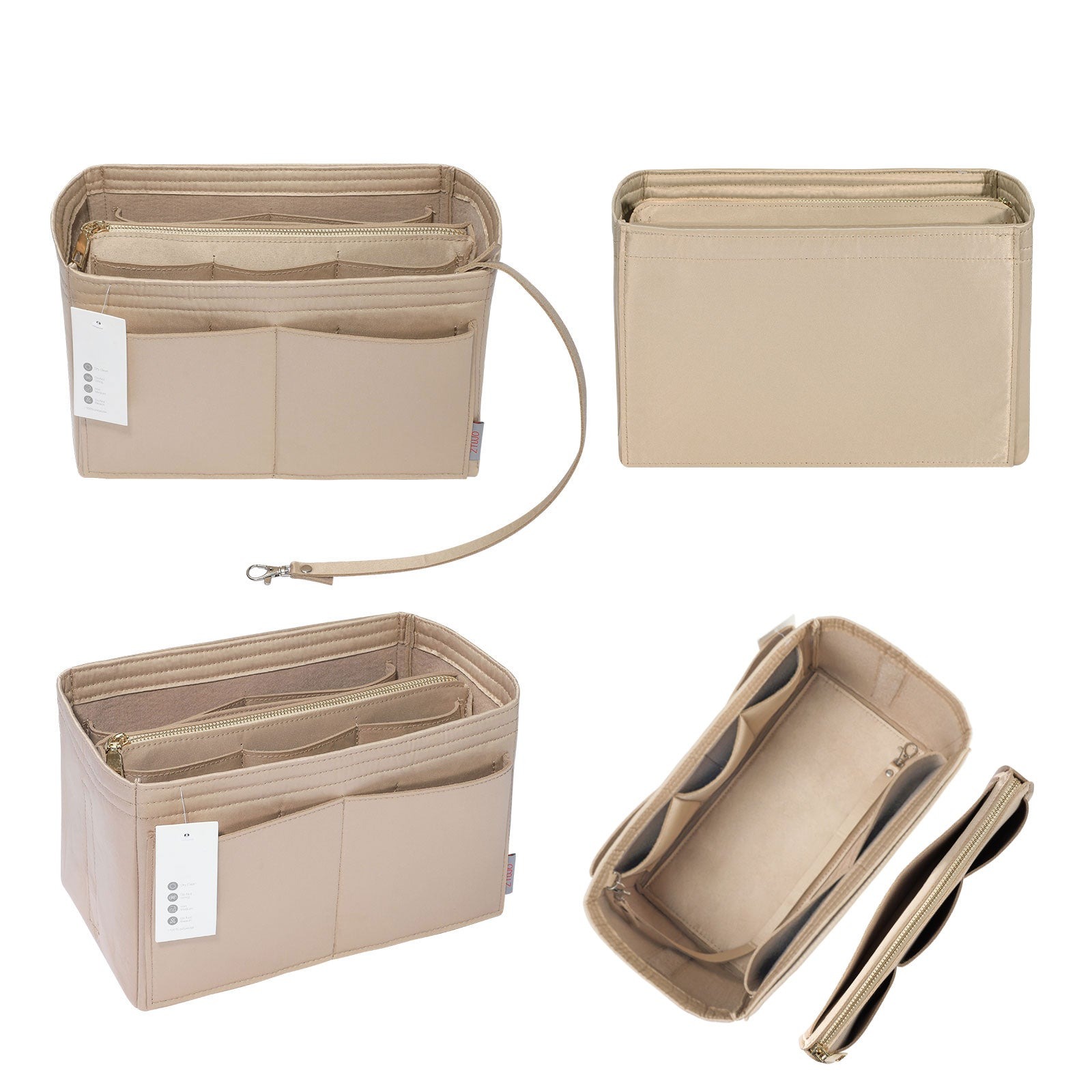 Taschenorganizer für LV Speedy Neverfull Tote – 6 Größen, Filz-Tascheneinsatz mit Reißverschluss product image 112
