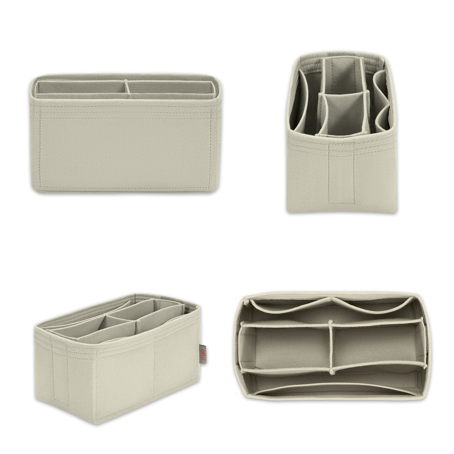 Premium Handtaschen-Organizer für Goyard Muse Vanity – 5 Fächer, weicher Filz, Warmgrau oder Sonderfarbe product image 2