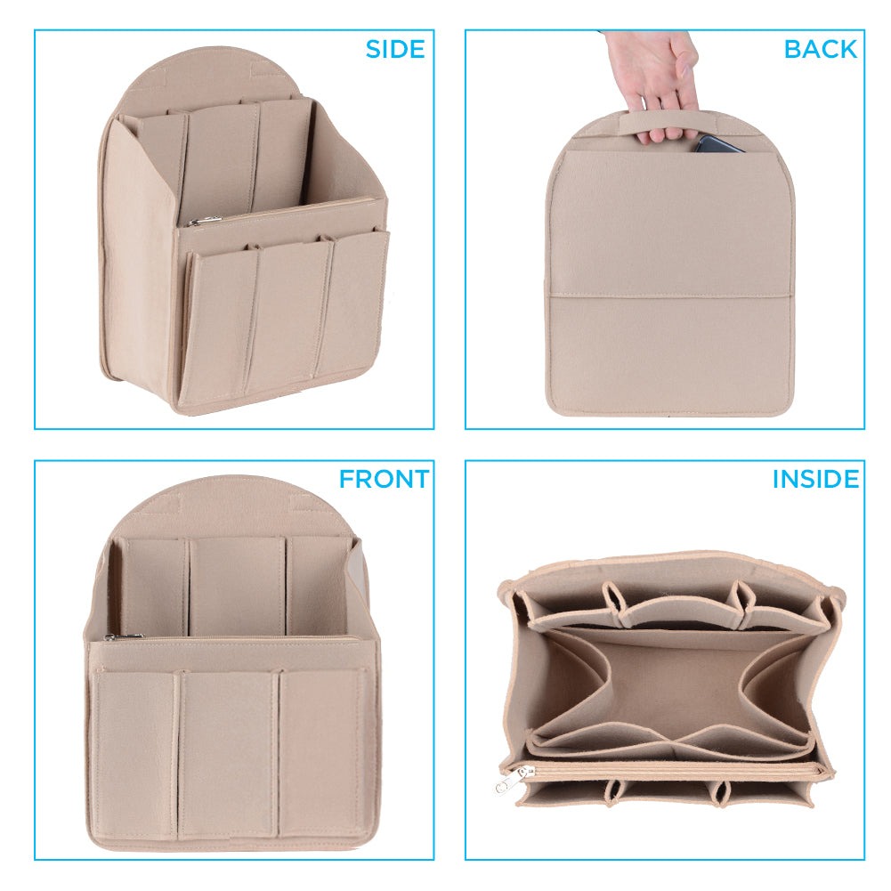 Filz-Organizer für Rucksäcke – Passend für runde und eckige Taschen, Beige/Grau/Kaffee/Schwarz product image 22