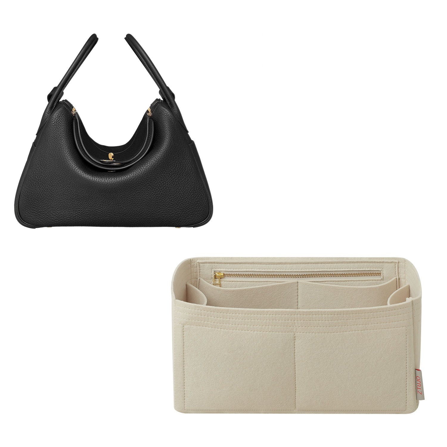 Taschenorganizer für Hermes Lindy Mini / 26 / 30 / 34 – ohne umgeklappte Kante, 7 Fächer detail image 7