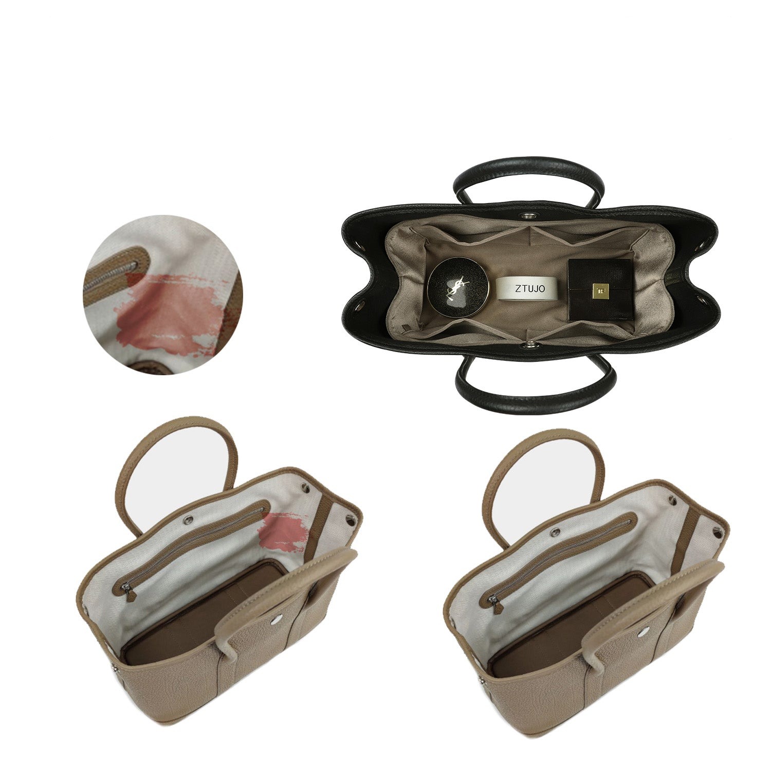 Seiden- und Satin-Taschenorganizer für Hermes Garden Party 30 / 36 product image 4