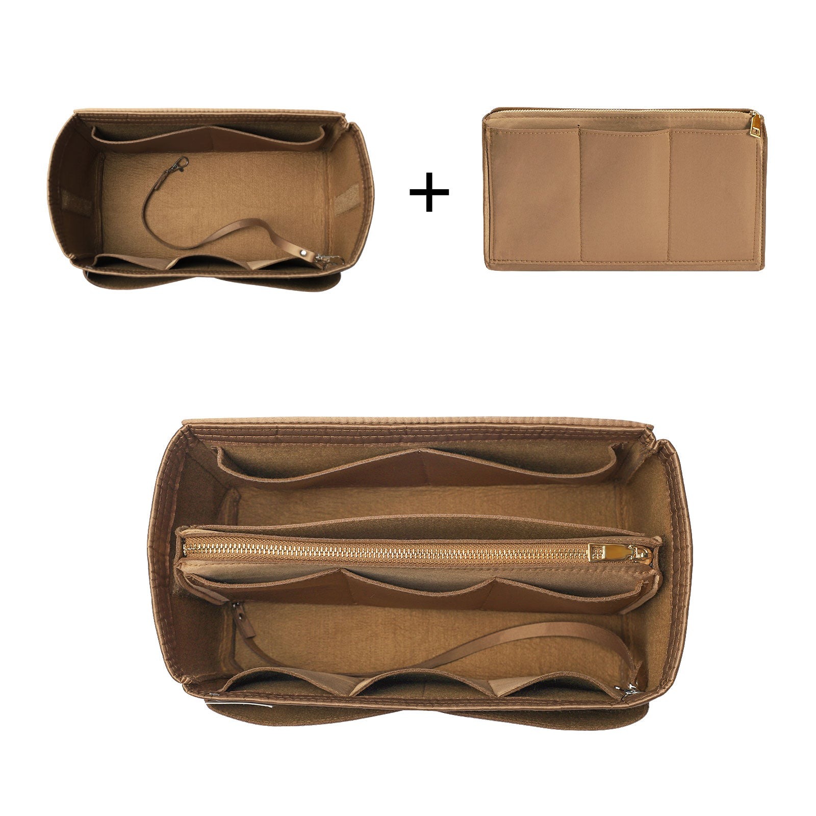 Taschenorganizer für LV Speedy Neverfull Tote – 6 Größen, Filz-Tascheneinsatz mit Reißverschluss product image 129
