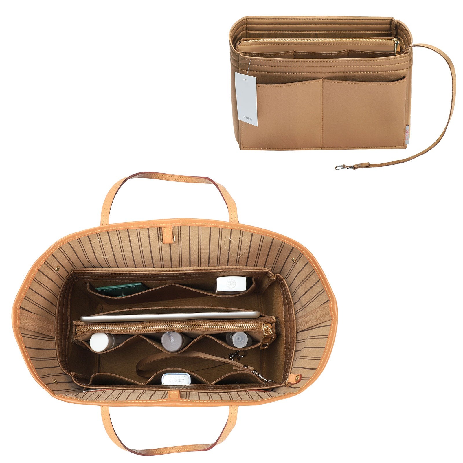 Taschenorganizer für LV Speedy Neverfull Tote – 6 Größen, Filz-Tascheneinsatz mit Reißverschluss product image 130