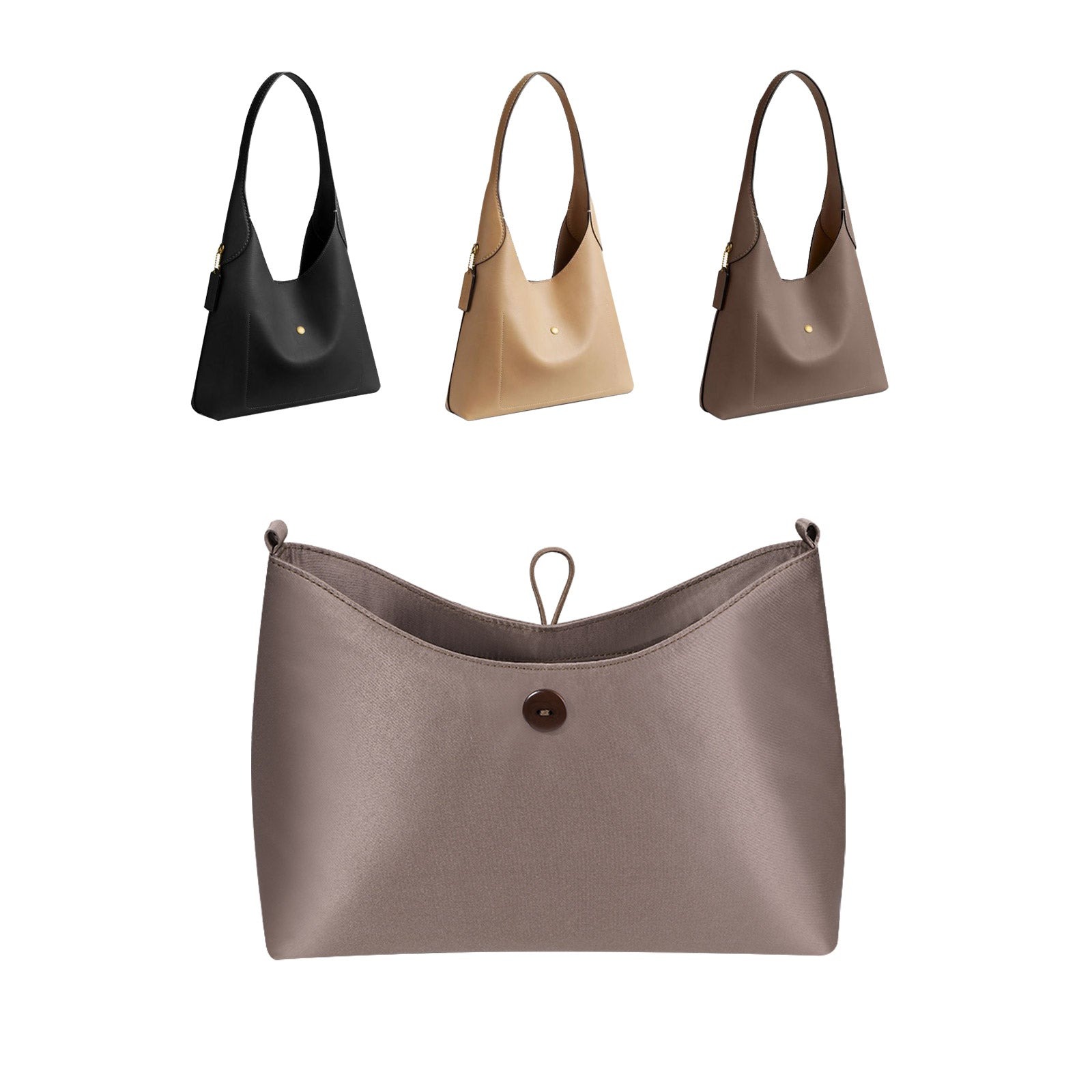 Seidiger Taschenorganizer mit Wasserflaschenhalter für Coach Brooklyn Shoulder Bag 28 / 34 / 39 product image 11