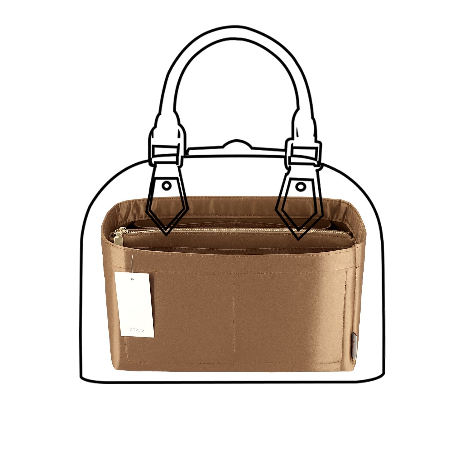 Silky Beutel-Organizer-Einsatz für Speedy, Neverfull, ONTHEGO Tote und mehr – 8 Fächer, 7 Größen product image 22