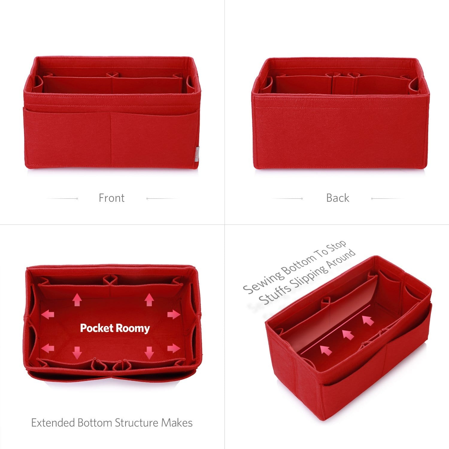 Filz Handtaschen-Organizer – Extra Large (passt für Speedy 40 / Neverfull GM) product image 73