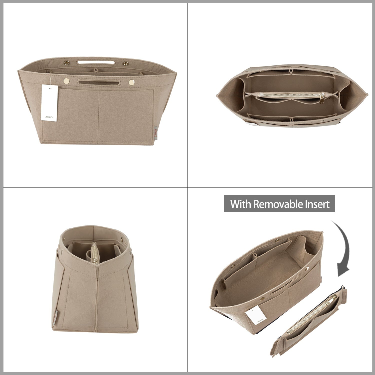 Einsatz für Handtaschen-Organizer für Longchamp Le Pliage – Passend für Top Handle S/M & Schultertasche S/L detail image 9