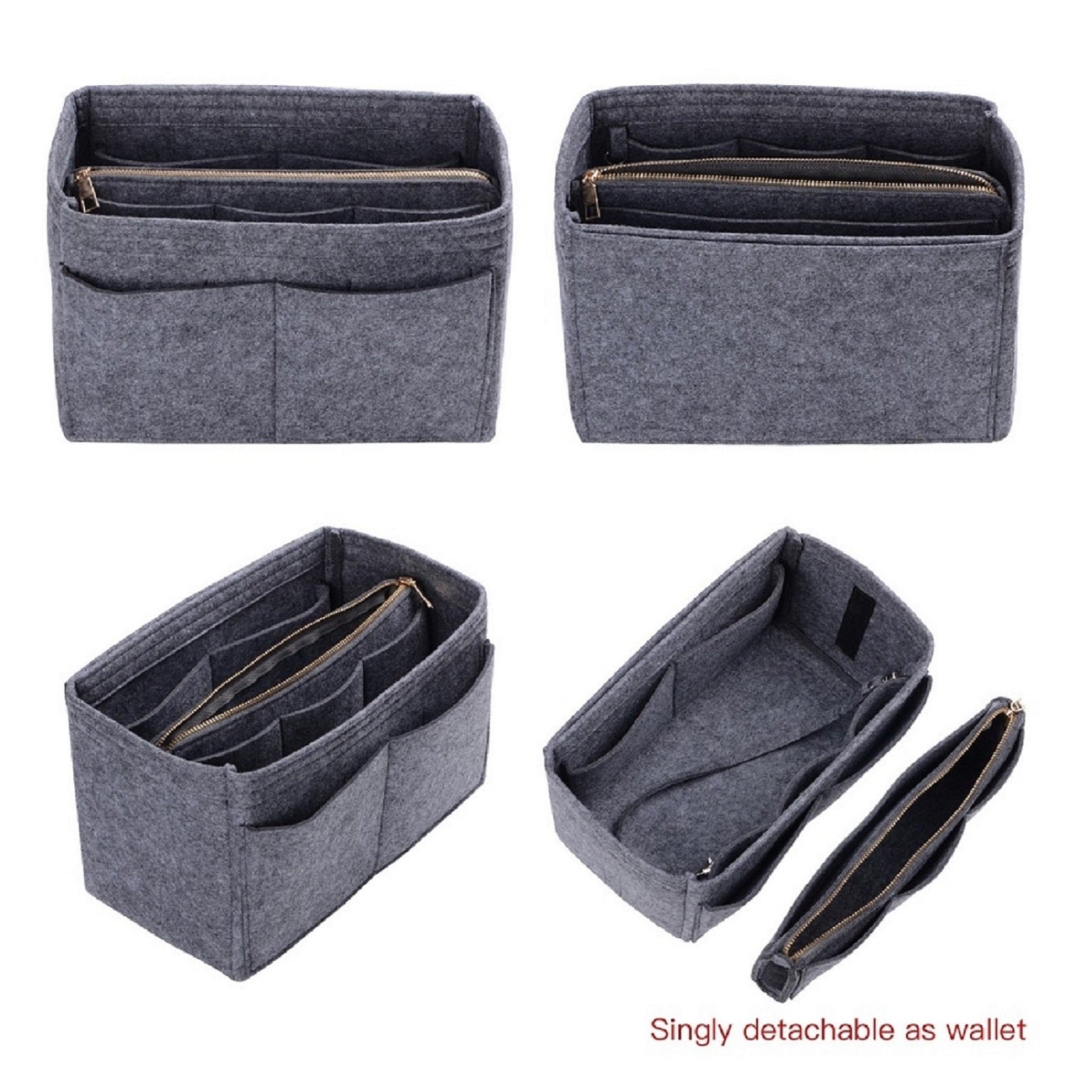 Taschenorganizer für LV Speedy Neverfull Tote – 6 Größen, Filz-Tascheneinsatz mit Reißverschluss product image 25
