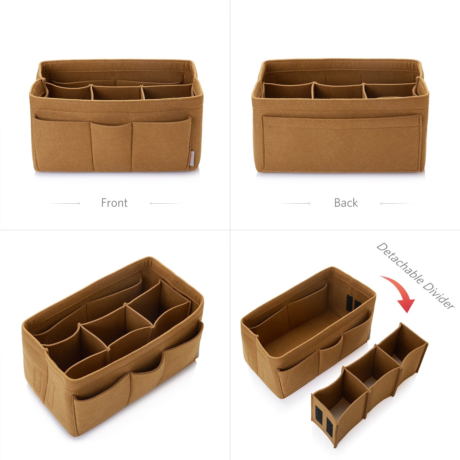 Filzeinlage-Beutelorganizer für Handtasche – Passt für LV Speedy 25 / 30 / 35 / 40, Neverfull MM / GM product image 45