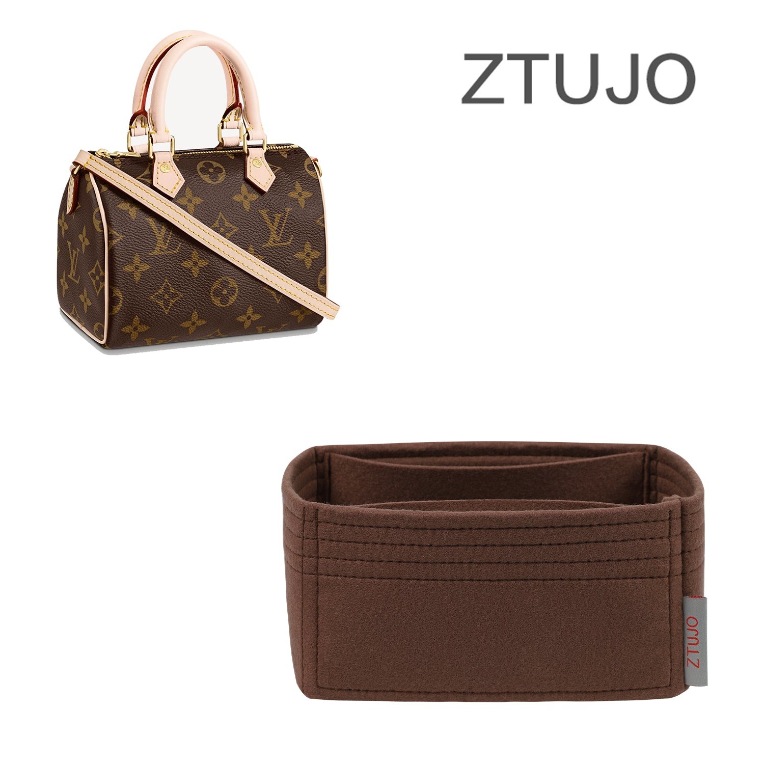 Organizer für LV Speedy Nano / 25 / 30 / 35 – 13-tascheneinsatz aus Filz product image 10
