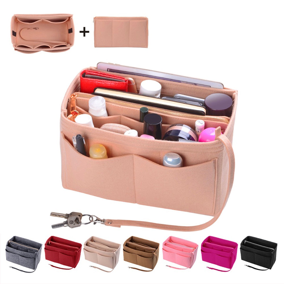 Taschenorganizer für LV Speedy Neverfull Tote – 6 Größen, Filz-Tascheneinsatz mit Reißverschluss product image 65