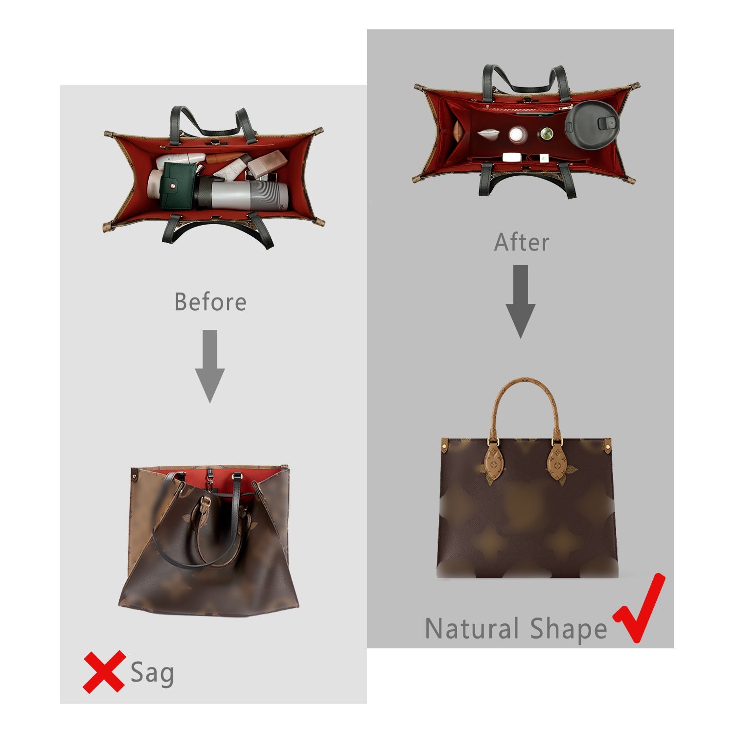 Knödel-Design Handtaschen-Organizer-Einsatz für Handtasche und Tote Bag-Formformer – Passt für Speedy, Neverfull, 6 Größen product image 21