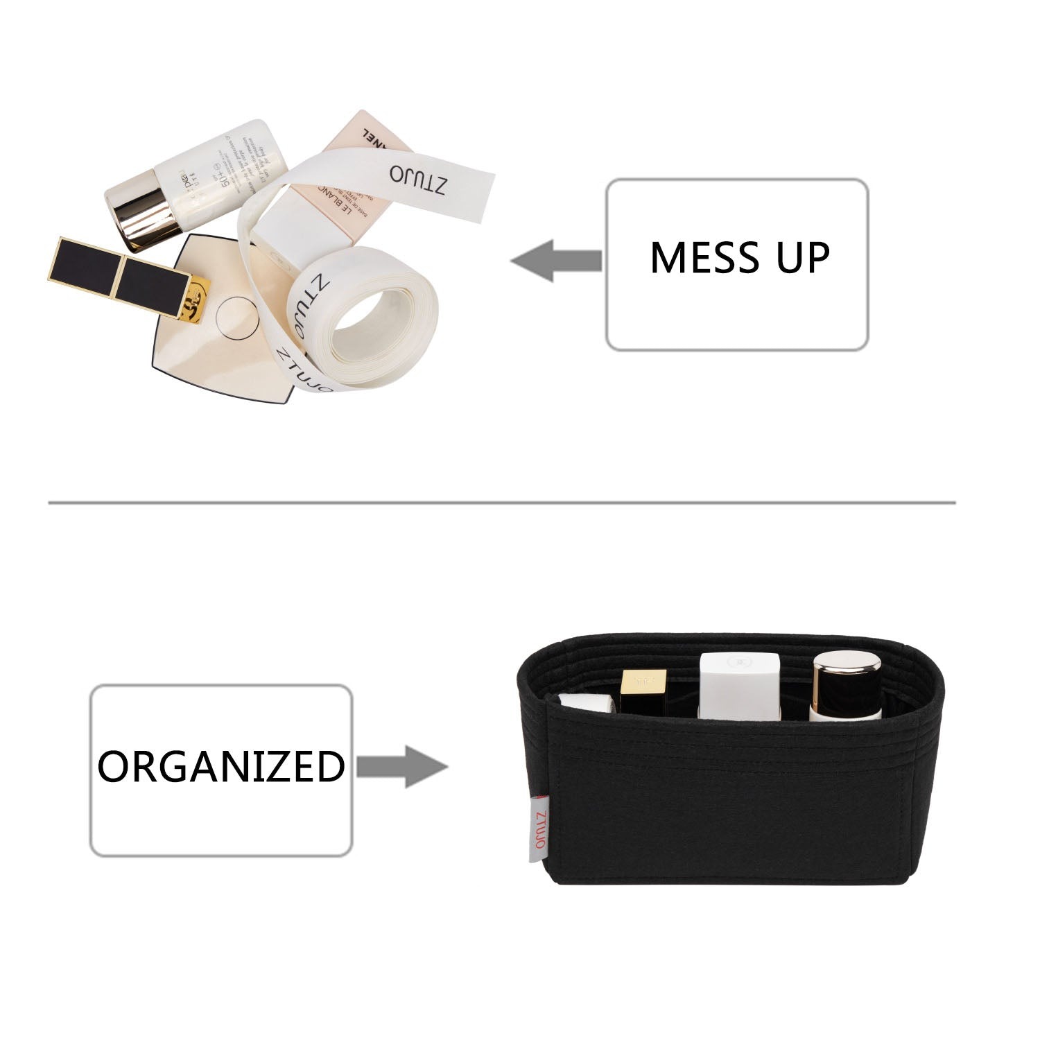 Premium Geldbörsen-Organizer für LV Petite Malle Souple – 3 Fächer, Schwarz oder Sonderfarbe product image 5