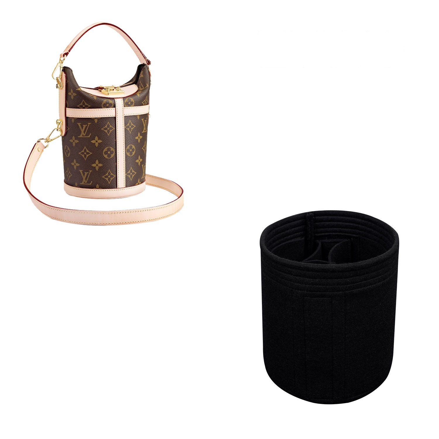 Premium Geldbörsen-Organizer für LV Duffle Bag – Weicher Filzeinsatz