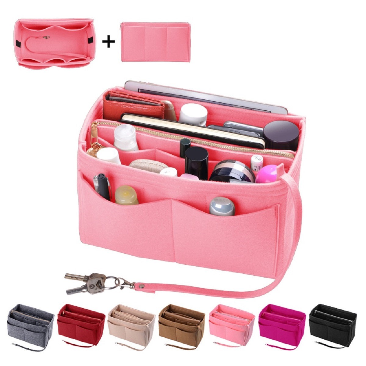 Taschenorganizer für LV Speedy Neverfull Tote – 6 Größen, Filz-Tascheneinsatz mit Reißverschluss product image 51