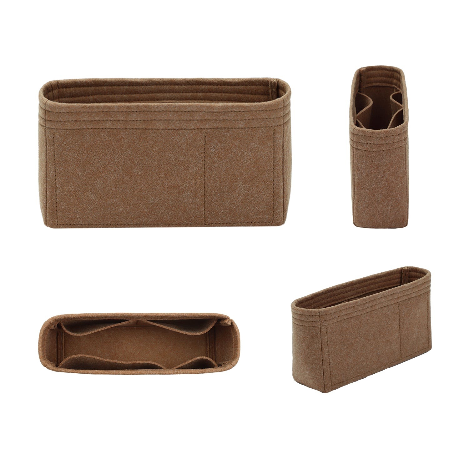 Taschenorganizer für Hermes New Drag 22 – 4 Fächer, weicher Filz, Hellbraun oder Sonderfarbe product image 2