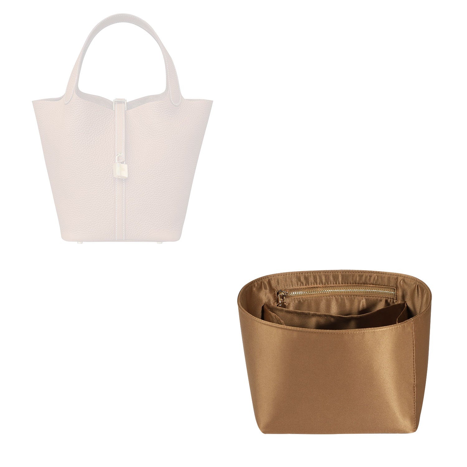 Seidiger Taschenorganizer für Hermes Picotin, Tascheneinsatz für Luxus-Tote, passend für Picotin 18 / 22 product image 13