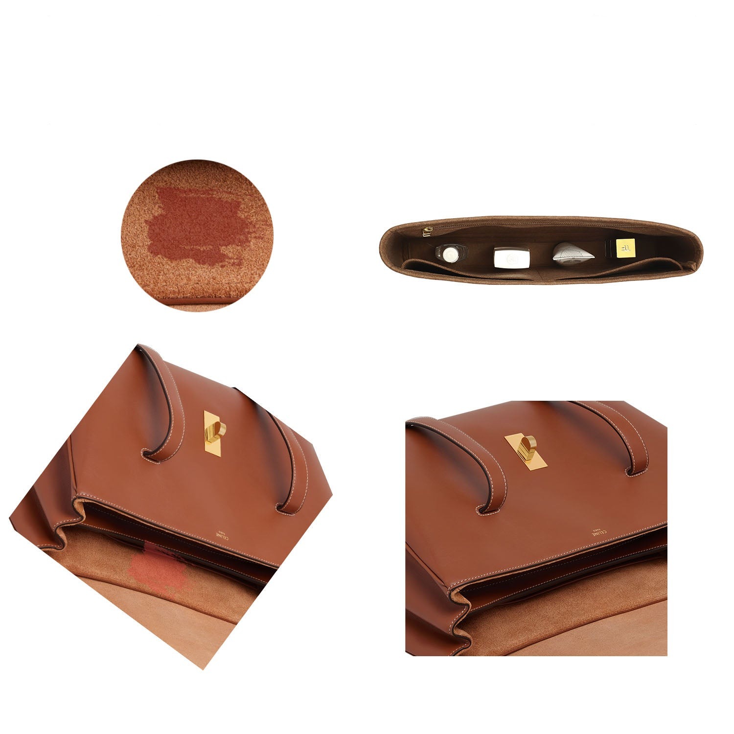 Premium Geldbörsen-Organizer für Celine Soft 16 Medium / Large – 6 Fächer, YKK-Reißverschluss product image 4