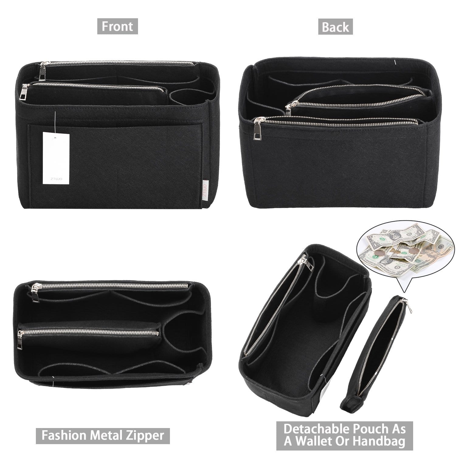 Organizer-Einlage für LV Speedy, Neverfull, Graceful, Tote – Filz-Taschenformer product image 10