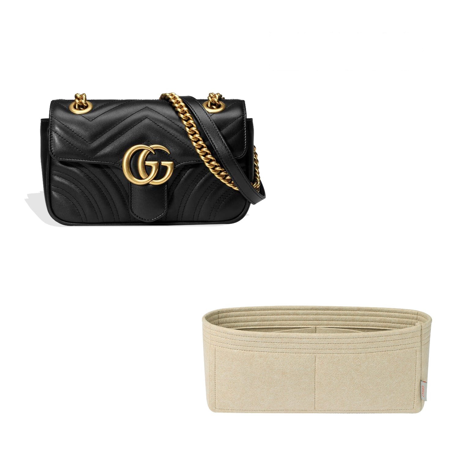 Premium Geldbörsen-Organizer für Gu*ci GG Marmont Super Mini / Mini / Small / Medium