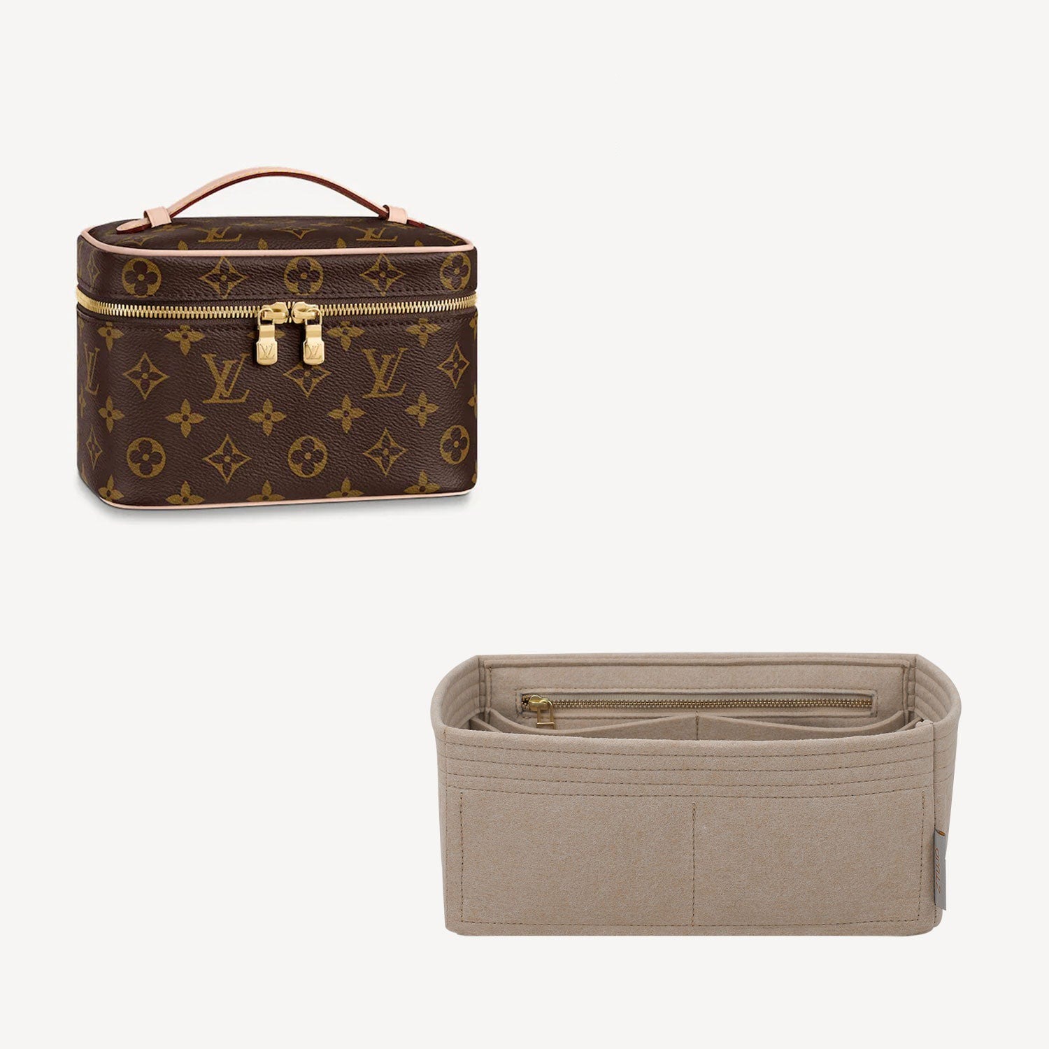 Premium Geldbörsen-Organizer für LV Nice Nano / Mini / BB – 7 Fächer, YKK-Reißverschlüsse