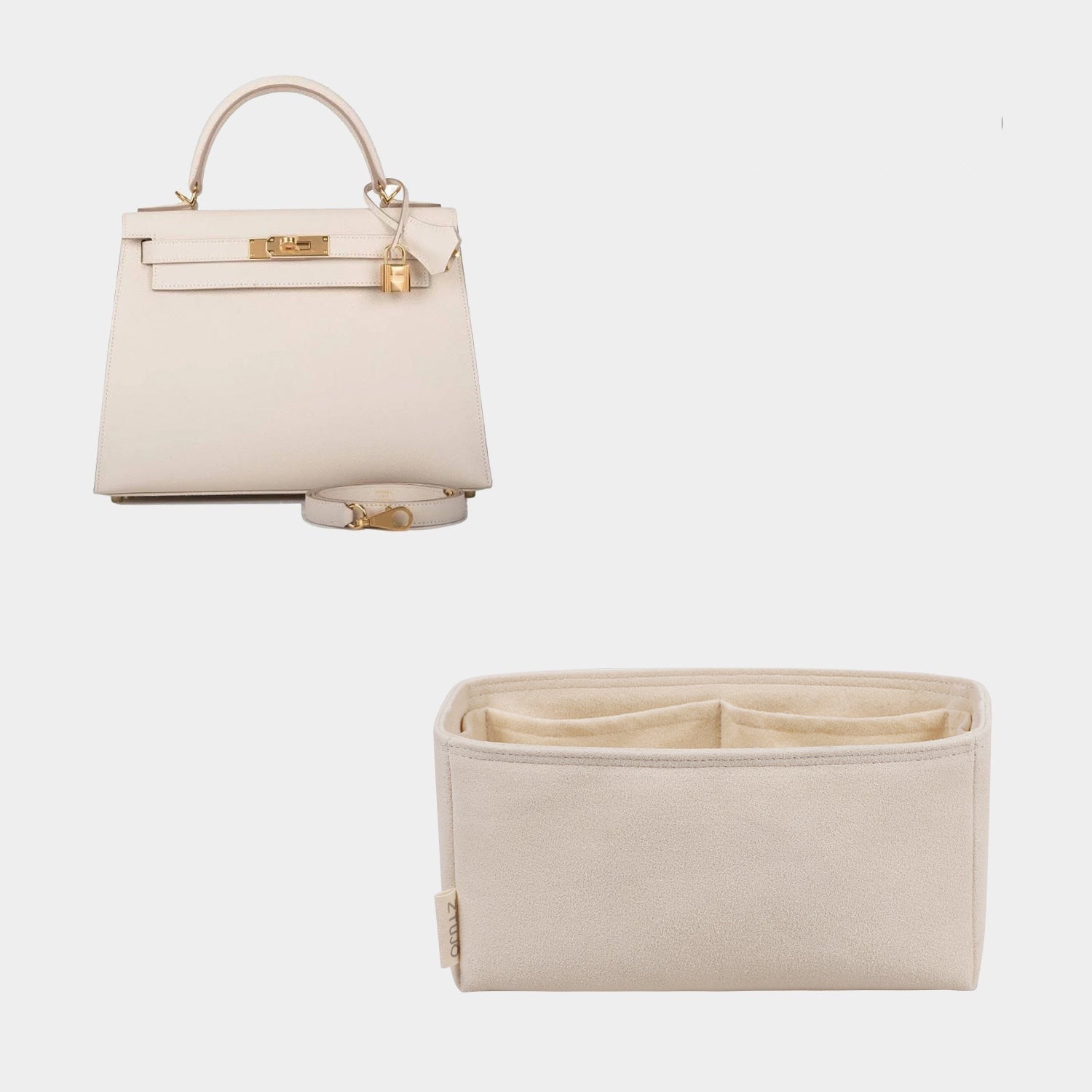 Alcantara-Taschenorganizer für HERMES KELLY 25 / KELLY 28 / KELLY 32 / KELLY 35 / KELLY 40 product image 9