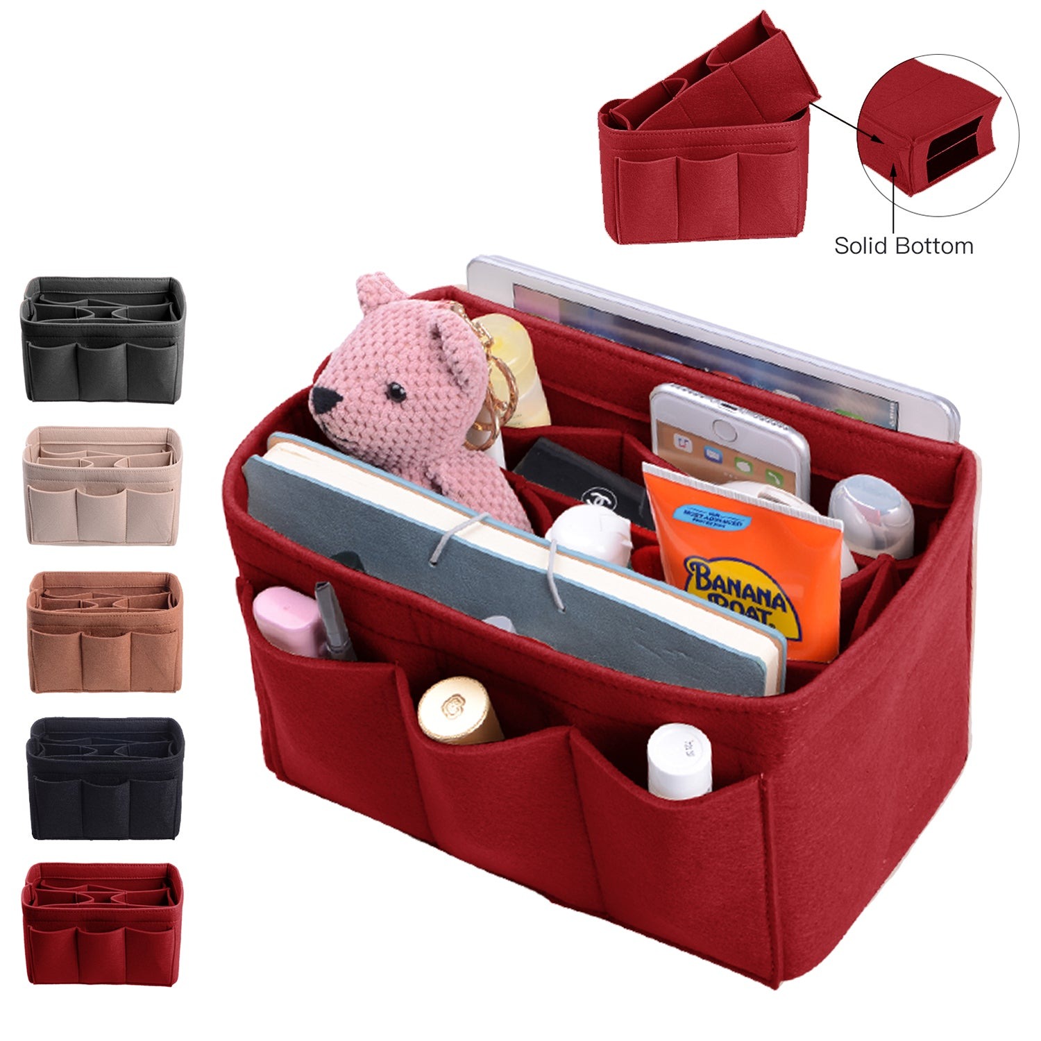 INNERBAG Taschenorganizer mit genähtem Boden für LV Speedy 35 und Neverfull MM – Groß