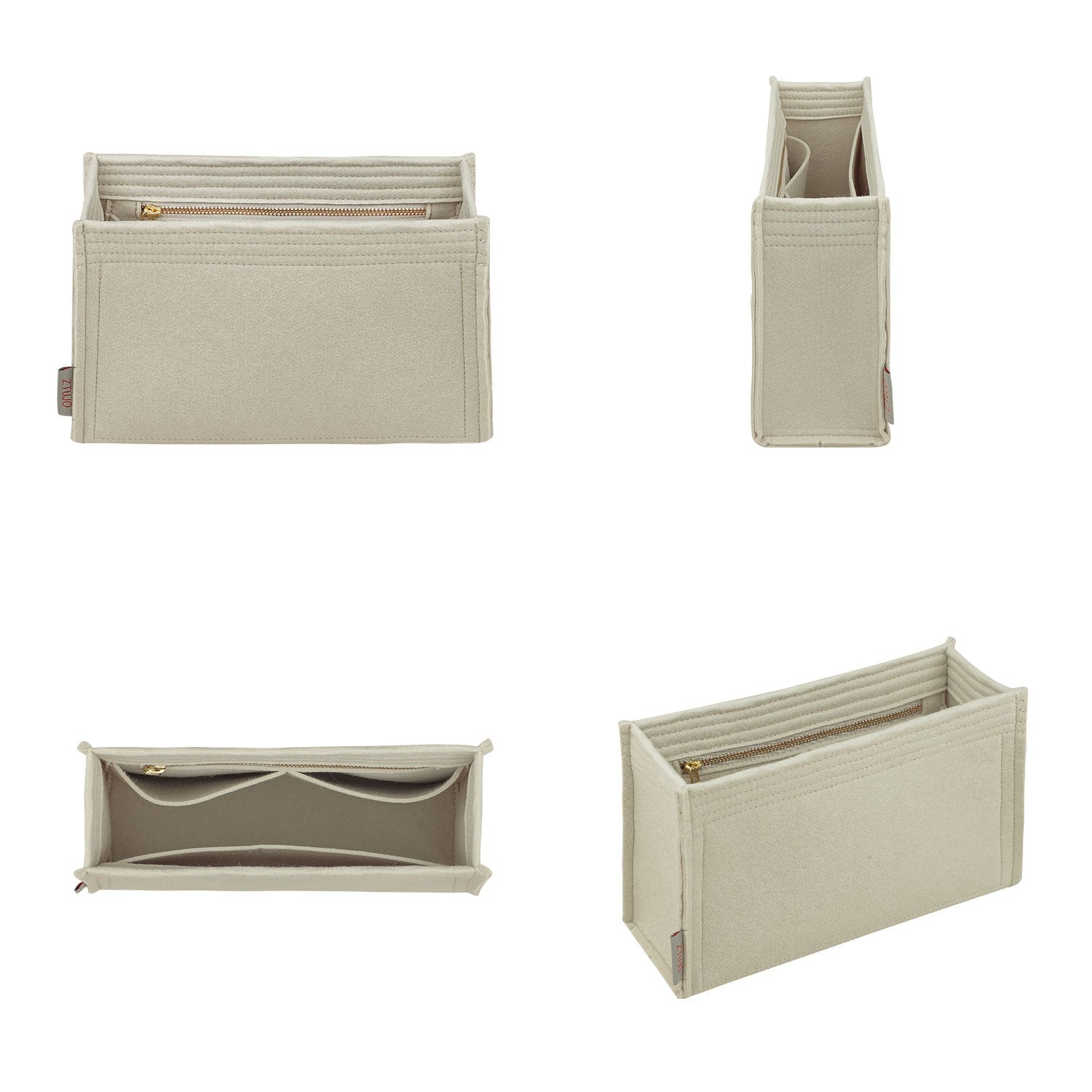 Taschenorganizer für Delvaux Tempete PM / MM – Premium-Filzeinlage mit YKK-Reißverschluss product image 2
