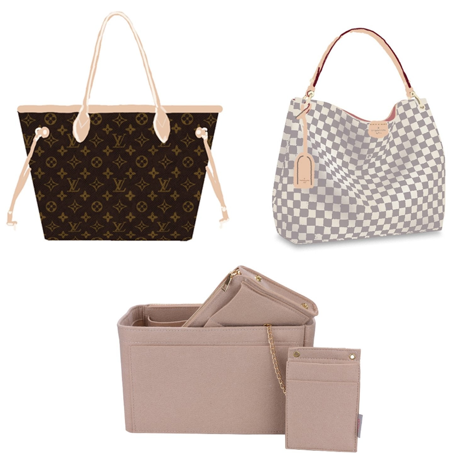 Taschenorganizer-Einlage für Designer-Handtaschen mit RFID-Schutzfach – Passt für LV Speedy, Neverfull & mehr product image 12